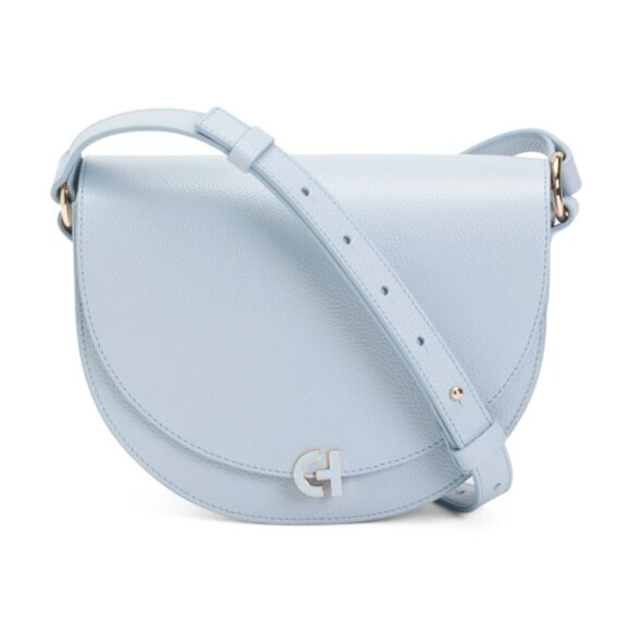 Cole Haan Handbags - COLE HAAN Skyway Leather Evie Crossbody Saddle Bag